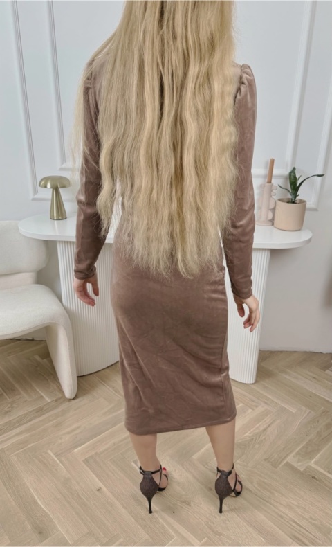 Sukienka welurowa Autumn Power Maxi